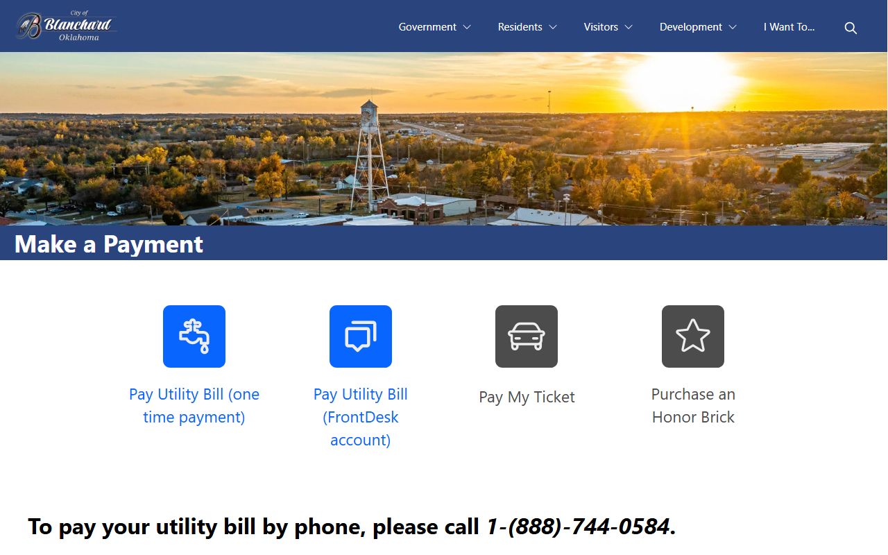 Blanchard payment portal is separate from McClain County marriage and divorce record fees